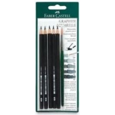 Faber-Castell Ołówek Akwarelowy 5 Szt. HB,2B,4B,6B,8B + Pędzelek Blister (117897 FC)