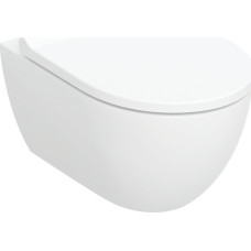 Geberit Miska WC Geberit Geberit Acanto Zestaw wiszącej miski WC, lejowa, B36cm, H38.5cm, T53cm, ukryte mocowania, z techniką spłukiwania TurboFlush, z deską sedesową, mocowanie od góry, wolne opadanie, z wypinanymi zawiasami [6]