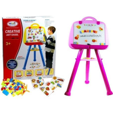 Leantoys Tablica Magnetyczna Stojąca Pisak Magnes Różowa LEAN Toys