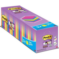 Post-It 3M Karteczki Samoprzylepne Post-it_ Super Sticky _21 bloczków + 3 GRATIS, każdy po 90 kolorowych karteczek 76x76mm_654-SS-VP24COL 3