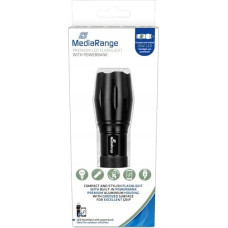 Mediarange Latarka MediaRange MediaRange LED Taschenlampe mit Powerbank 1800mAh Akku, sw