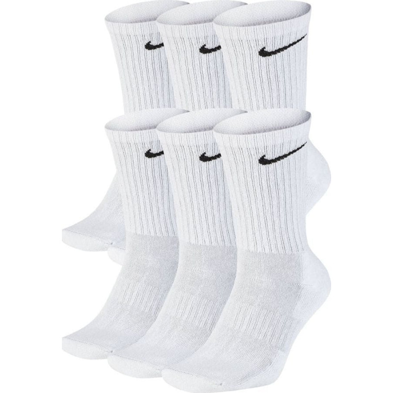 Nike Skarpety długie Everyday Cushion Crew 6PAK BIAŁE Sportowe L