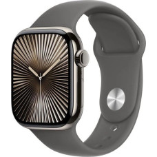 Apple Watch Series 10 natural titanium 46mm 4G stone grey sport band Size M/L DE