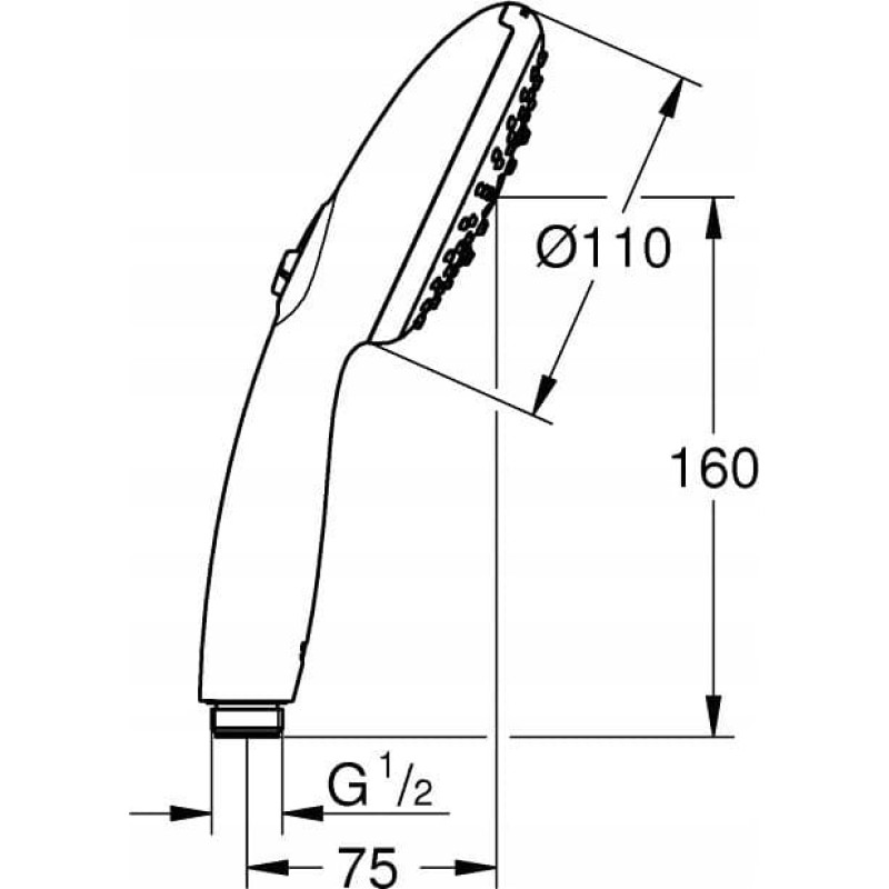 Grohe Słuchawka prysznicowa Grohe Grohe słuchawka prysznicowa, 3 strumienie Tempesta 110 chrom 28419003