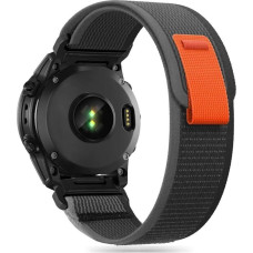 Braders Nylon Garmin Fenix 5 / 6 / 6 Pro / 7 Czarny / Pomarańczowy