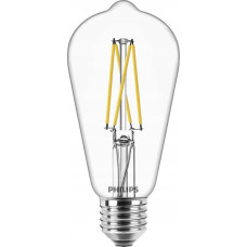 Signify Philips LED WarmGlow Edison Lampe  60W E27 Klar dimmbar