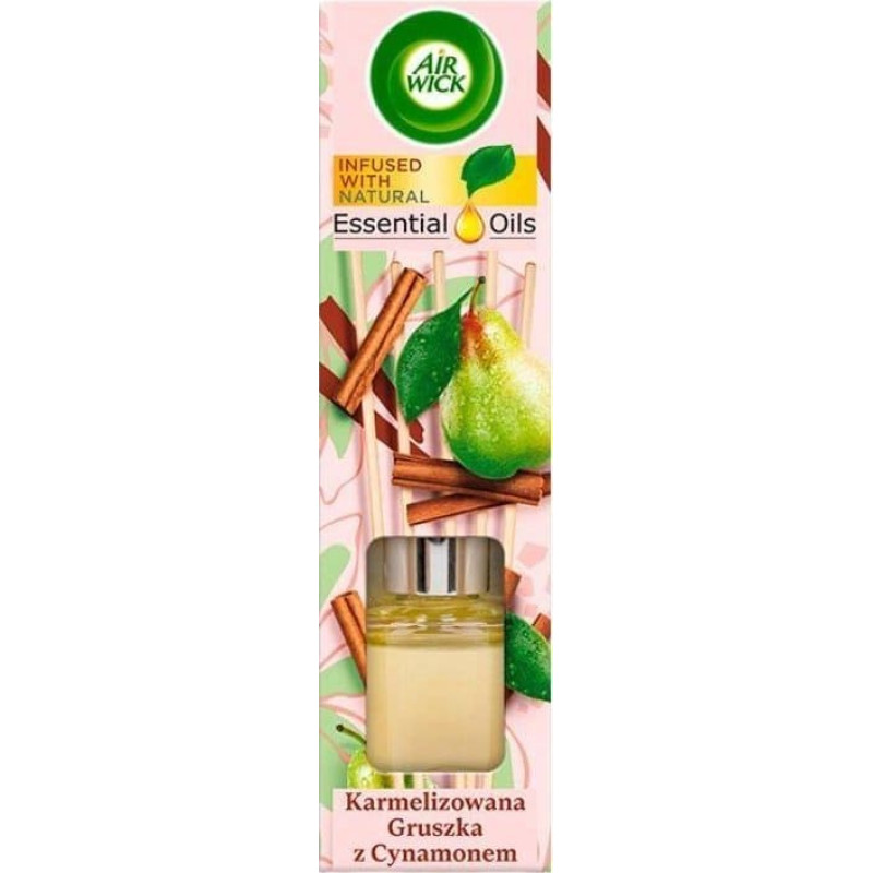 Air Wick Dyfuzor zapachowy Air Wick Air Wick Essential Oils pachnące patyczki zapachowe Karmelizowana Gruszka z Cynamonem 40ml