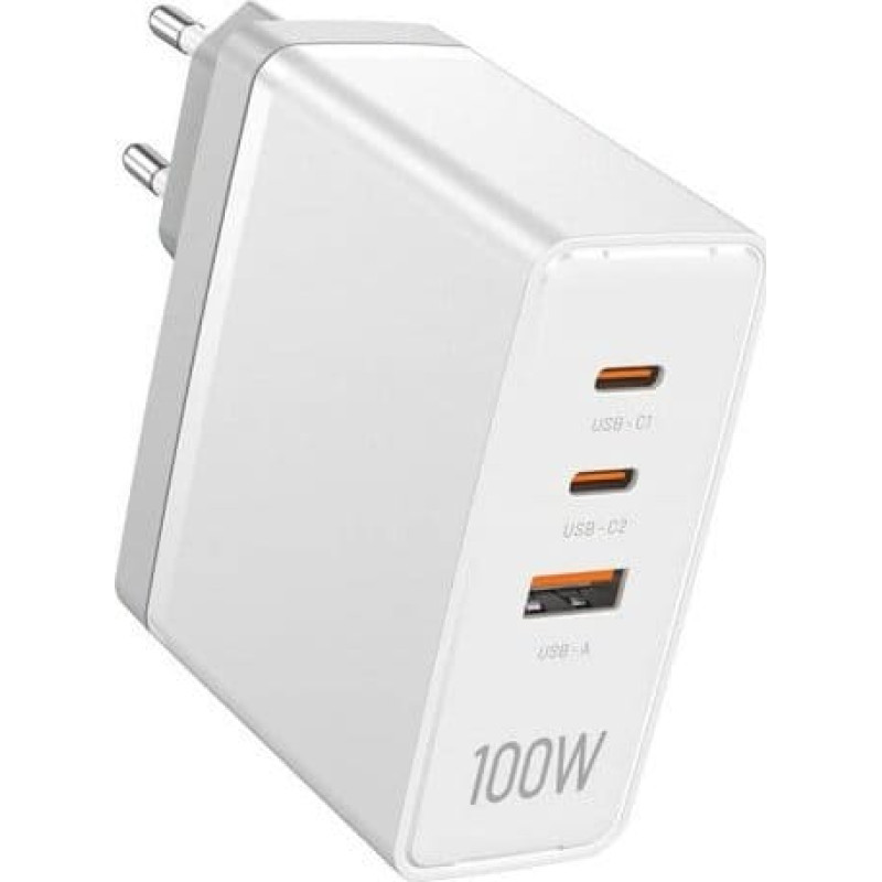 Vention Kabel zasilający Vention Ładowarka sieciowa, Vention, FEGW0-EU,  2xUSB-C, USB- A, 100W/100W/30W, GaN (biała)