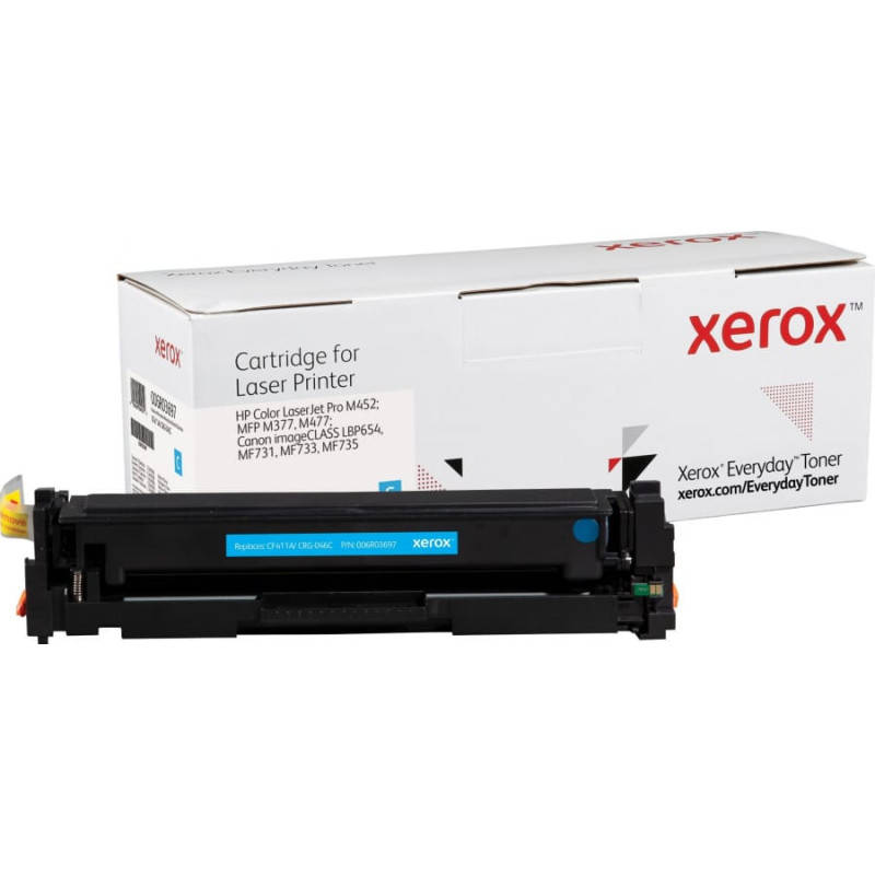 Xerox Toner Xerox TON Xerox Cyan Toner Cartridge equivalent to HP 410A for use in Color LaserJet Pro M452 MFP M377, M477 Canon imageCLASS LBP654, MF731 (CF411A)