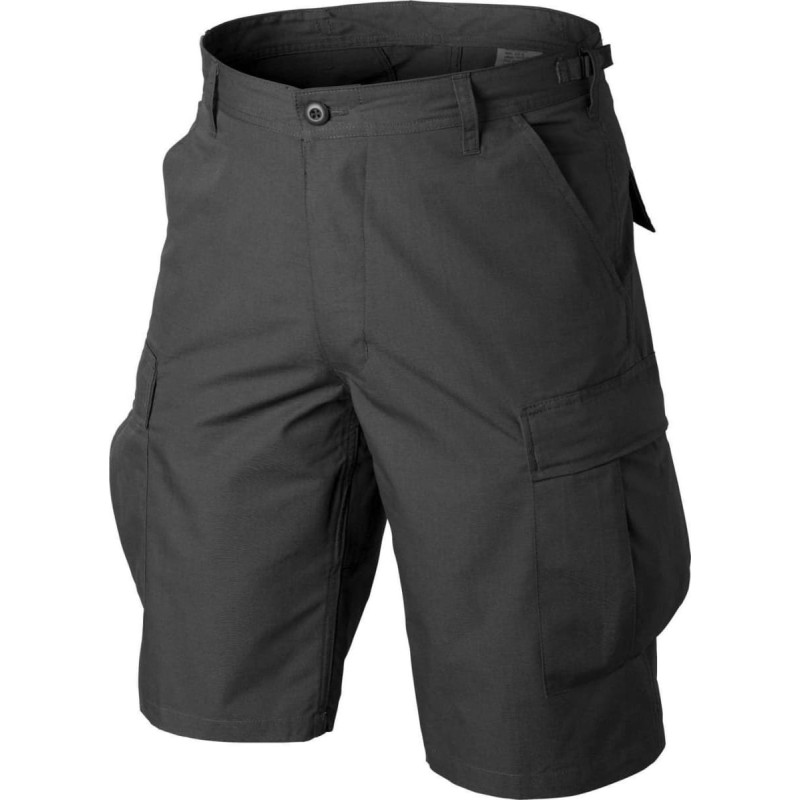 Helikon-Tex Spodnie Helikon szorty BDU PolyCotton Ripstop Czarny-Black (SP-BDK-PR-01) Krótkie Spodnie BDU - PolyCotton Ripstop - Czarne - XL (SP-BDK-PR-01-B06)