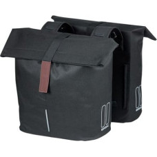 Basil Sakwa miejska podwójna BASIL CITY DOUBLE PANNIER BAG 28-32L, Universal Bridge System, wodoodporna black (NEW 2024)