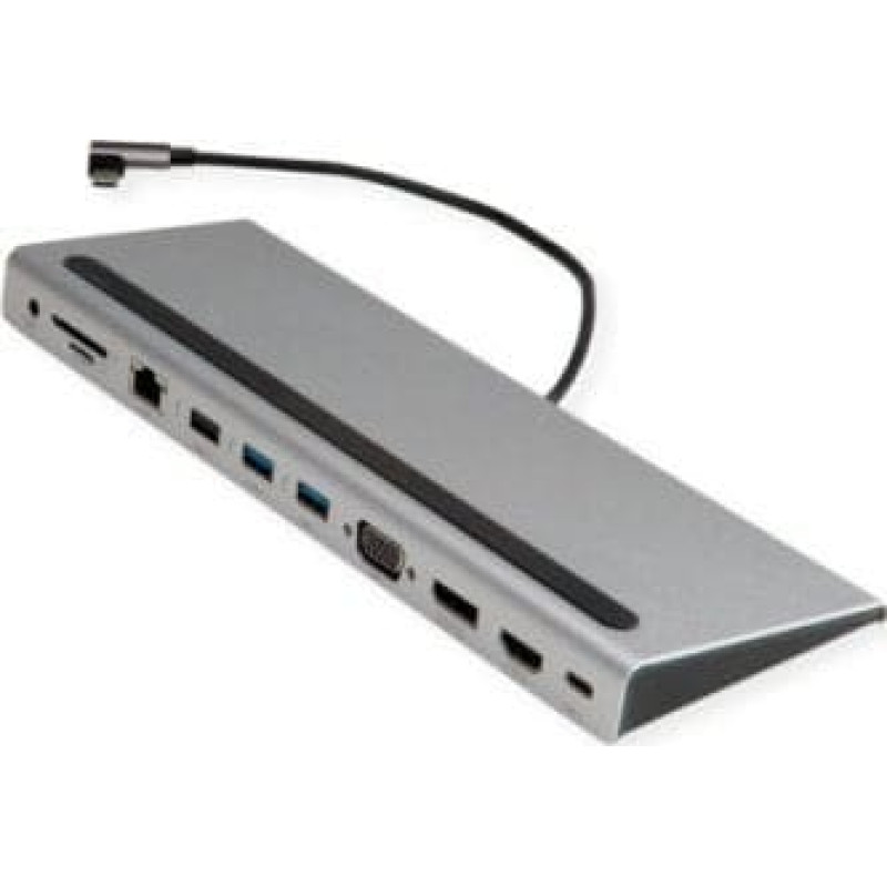 Triton HUB USB TRITON VALUE USB 3.2 Gen 2 Type C Multiport Docking Station, 4K HDMI/DP, VGA, USB, Kaartlezer, PD, LAN, Audio