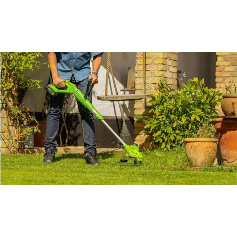 Greenworks Greenworks, G24LT28, Trimmer 28cm, 24V, m/2Ah batteri og lader