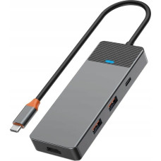 Wiwu HUB USB WiWU WiWU - HUB A721HD USB3.1x2+PD(100W)+USB-C(3.1)+ SD/TF(3.0)+HDMI (4K60HZ)