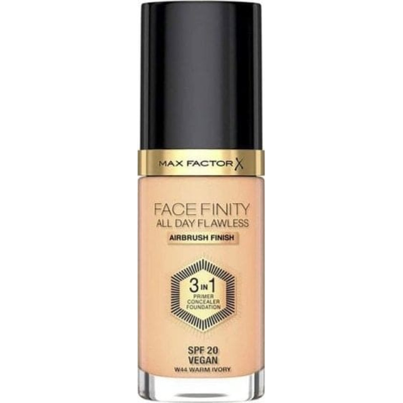 Max Factor Kremowy podkład do makijażu Max Factor Facefinity 3 w 1 Spf 20 N 44-warm ivory 30 ml