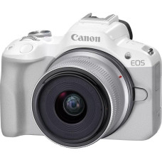 Canon Aparat Canon Canon EOS R50 WH + RF-S 18-45mm F4.5-6.3 IS STM (SIP) Megapixel 24.2 MP, Image stabilizer, ISO 32000, Display diagonal 2.95 