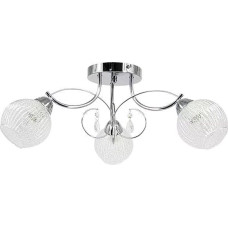 Mdeco Lampa sufitowa Mdeco Pałacowa lampa sufitowa ELM8964/3 8C crystal do holu chrom