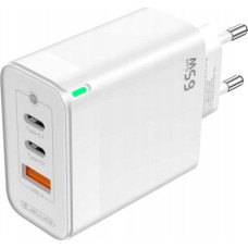 Jellico Ładowarka Jellico Ładowarka Sieciowa Szybkie Ładowanie 65W 2xUSB-C USB3.0   Kabel USB-C