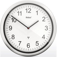 Mebus Mebus 19809 radio wall clock white/silver