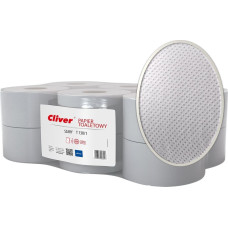 Cliver Papier toaletowy Cliver 130m 1w makulatura szary (12) -