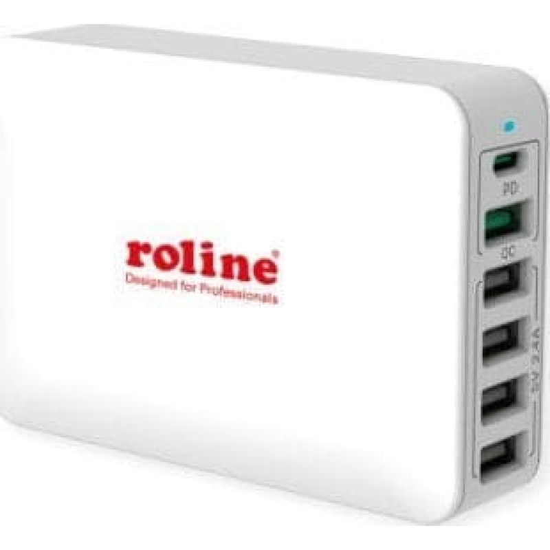 Triton Adapter USB TRITON Ładowarka USB ROLINE, 6 portów (4x USB-A, 1x USB-C, 1x USB-A QC3.0), maks. 60W