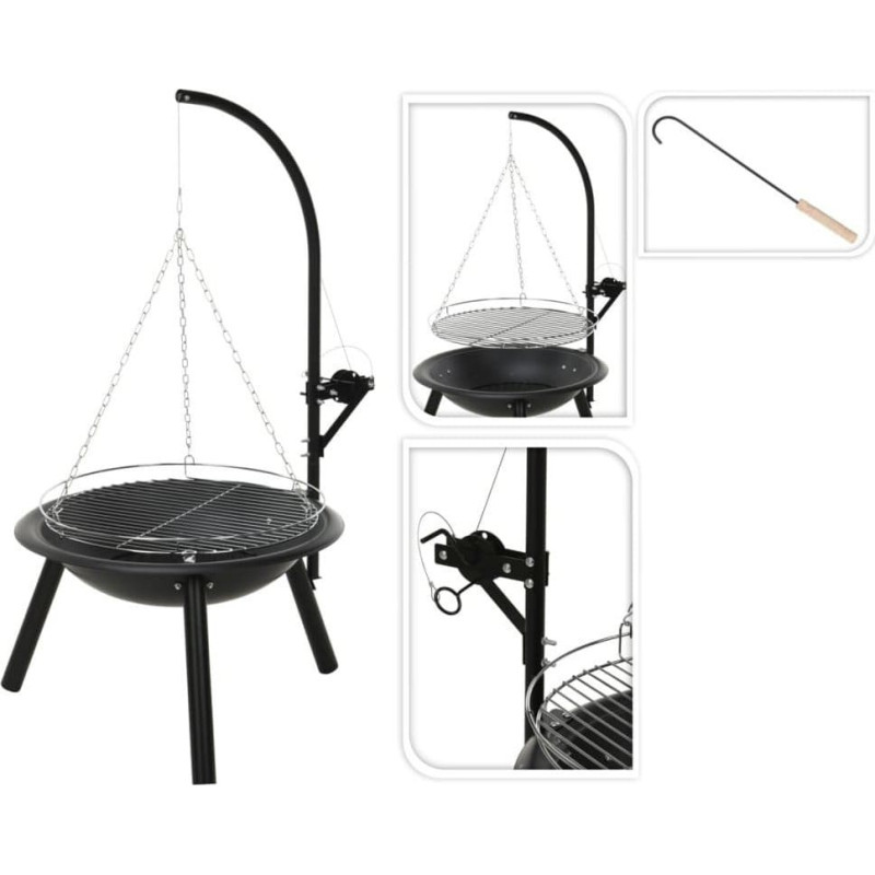 Progarden Palenisko ogrodowe ProGarden Palenisko z rusztem BBQ, 55 cm Lumarko!