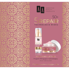 Noname AA_SET 5 Repair Technologia Wieku krem na dzień 50+ 50ml + serum liftingująco-rozświetlające 35ml