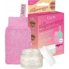 Noname GLOV_SET Lip Regeneration Duo Scrubex Lip Exfoliating Mitt rękawica peelingujaca do ust + Lip Harmony Firming And Misturizing Lip Butter regenerujące masło do ust 15ml