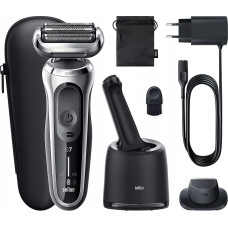 Braun Braun Series 7 71-S7200cc, Foil shaver, Buttons, Black, Silver, Battery, Lithium-Ion (Li-Ion), 50 min