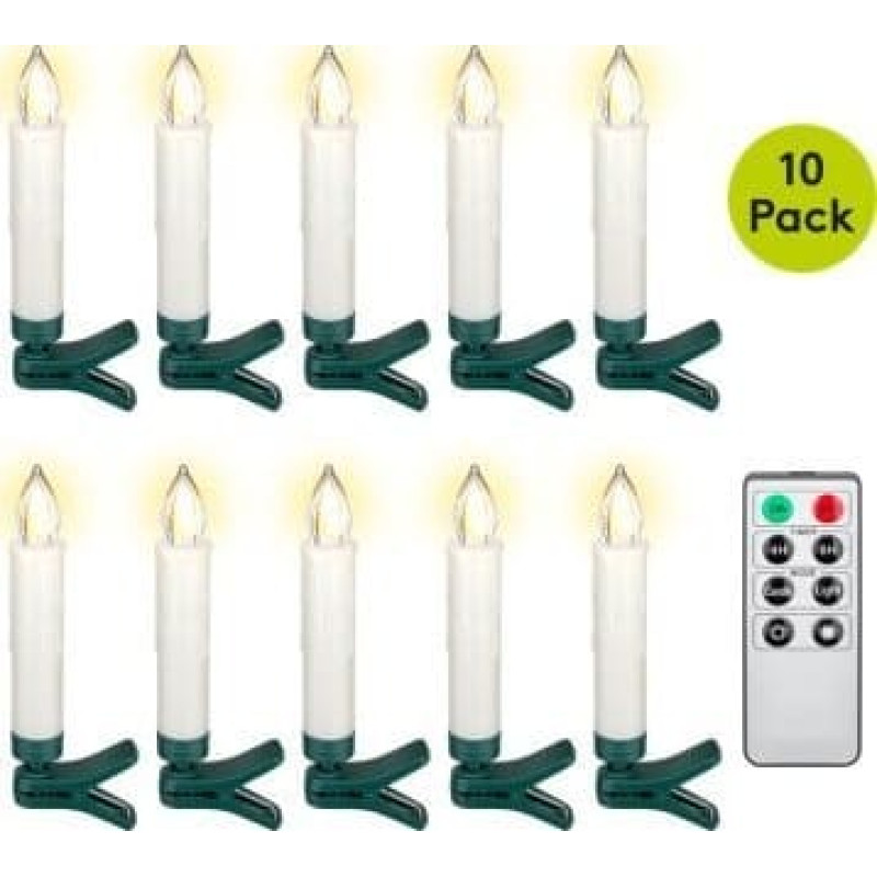 Goobay Lampki choinkowe Goobay Bundel 10er Set LED Baumkerze (49873) u. 10x AAA