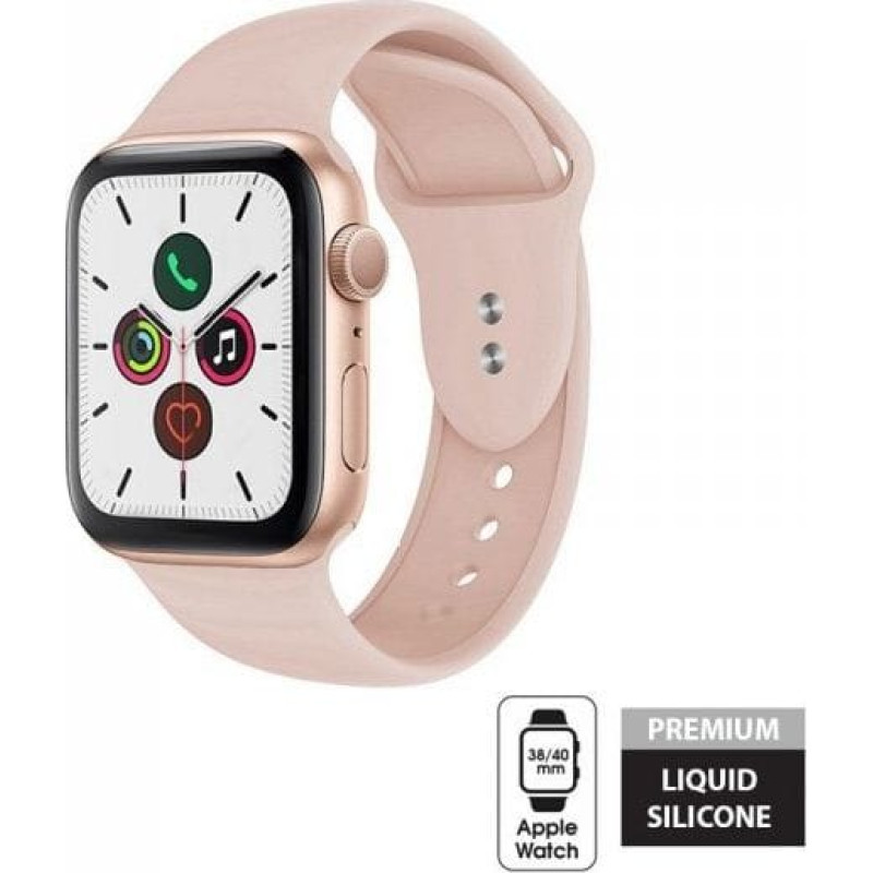 Crong Crong Liquid Band - Pasek Apple Watch 38/40 mm (piaskowy róż)