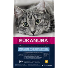 Eukanuba EUKANUBA Adult Sterilised/Weight Control Rich in chicken - sucha karma dla kota - 10 kg