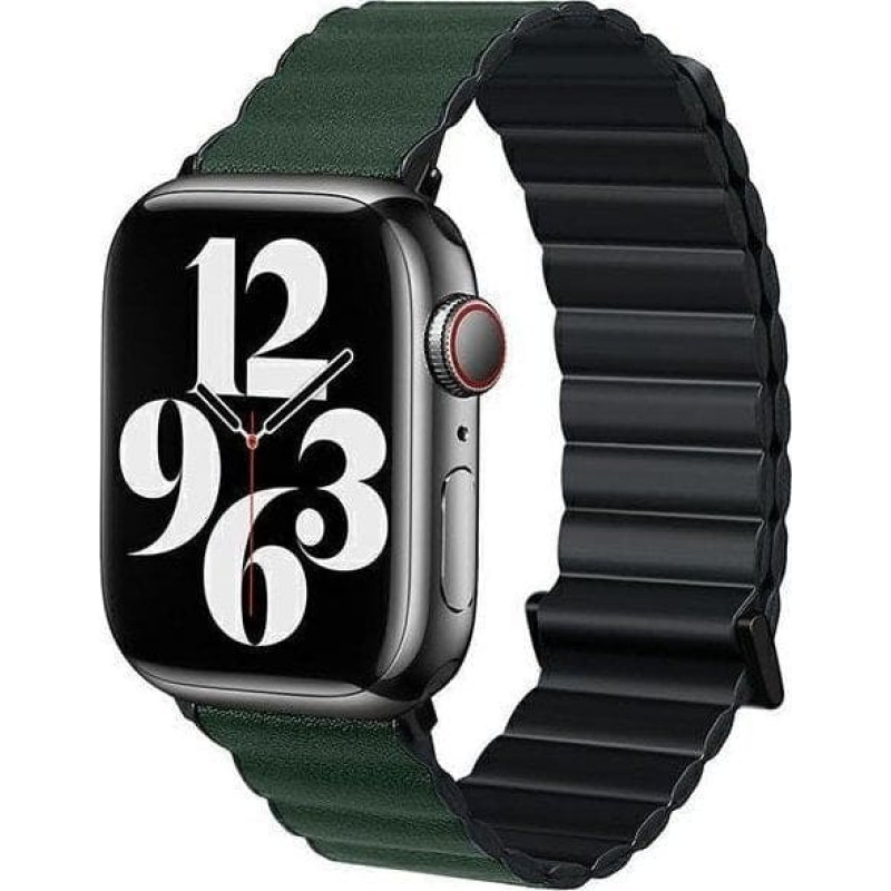 Beline Beline pasek Apple Watch Magnetic Pro 42/44/45/49mm czarno/zielony black/green box