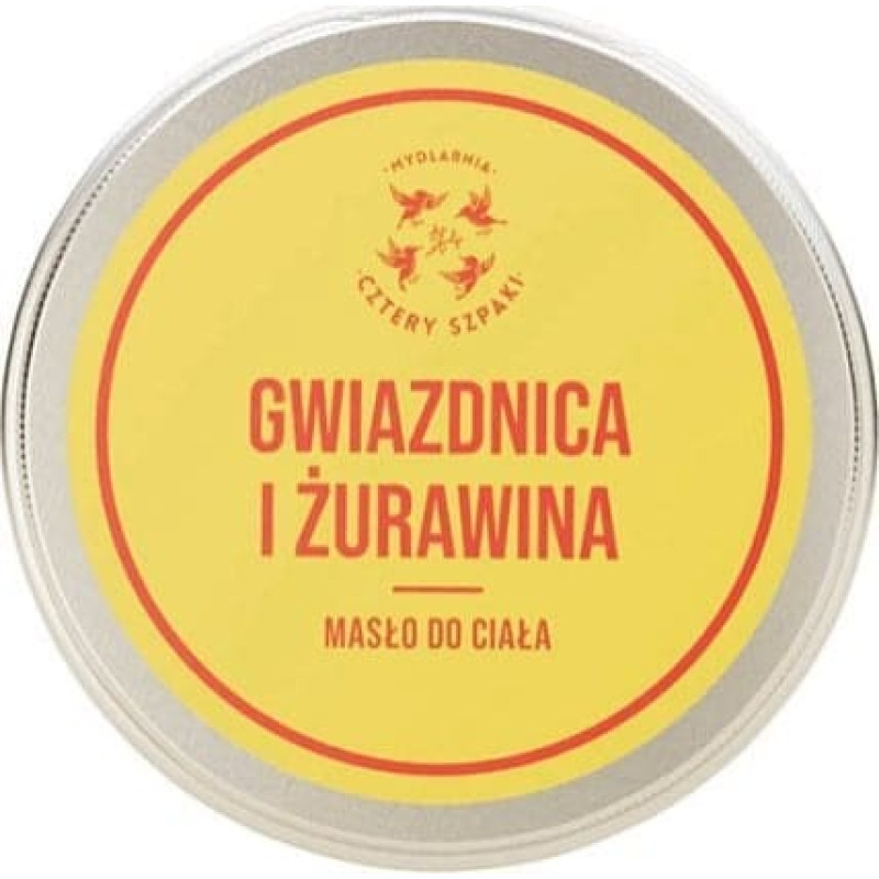 Mydlarnia Cztery Szpaki MYDLARNIA CZTERY SZPAKI Masło do ciała Gwiazdnica i Żurawina 150ml