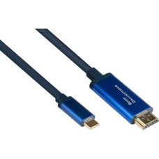 Alcasa Adapter AV Alcasa Alcasa 4520-CSF020B adapter kablowy 2 m USB Type-C HDMI Typu A (Standard) Niebieski