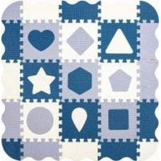 Milly Mally Mata piankowa puzzle Jolly 3x3 Shapes - Blue