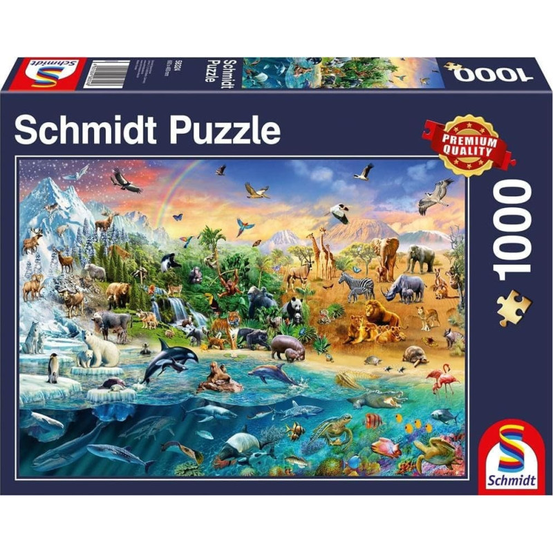 Schmidt Spiele Puzzle PQ 1000 Królestwo zwierząt G3