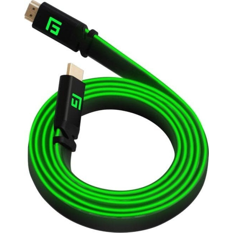 Triton Kabel TRITON Floating Grip FG-HDMILED-150-GREEN kabel HDMI 1,5 m HDMI Typu A (Standard) Czarny