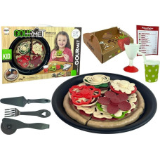 Leantoys Zestaw Pizza Dodatki Kuchnia Jedzenie Do Zabawy