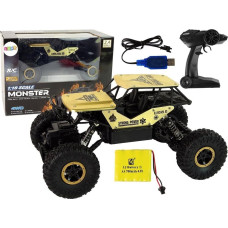 Leantoys Auto RC Wysokie Koła 1:18 Plastikowe Czarne Złote