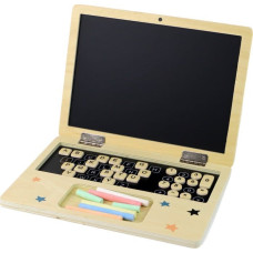 Leantoys Tablica Drewniana Laptop Kreda