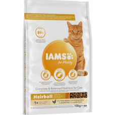 Iams IAMS-Sucha karma for Vitality Hairball dla dorosłych i starszych kotów, z kurczakiem 10kg