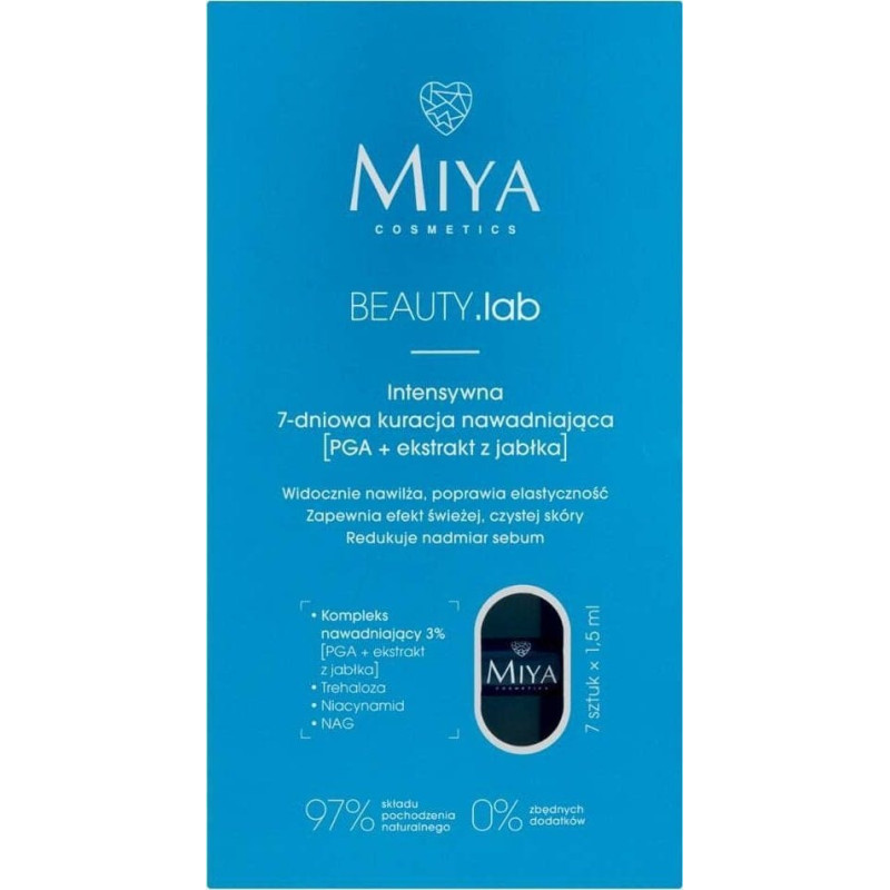 Miya Miya BEAUTY.lab intensywna 7-dniowa kuracja nawadniająca [PGA + ekstrakt z jabłka] 7x1.5ml