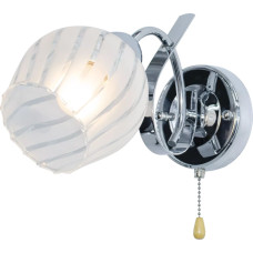 Mdeco Kinkiet Mdeco Szklana lampa ścienna ELM7138/1 8C kinkiet do sypialni chrom