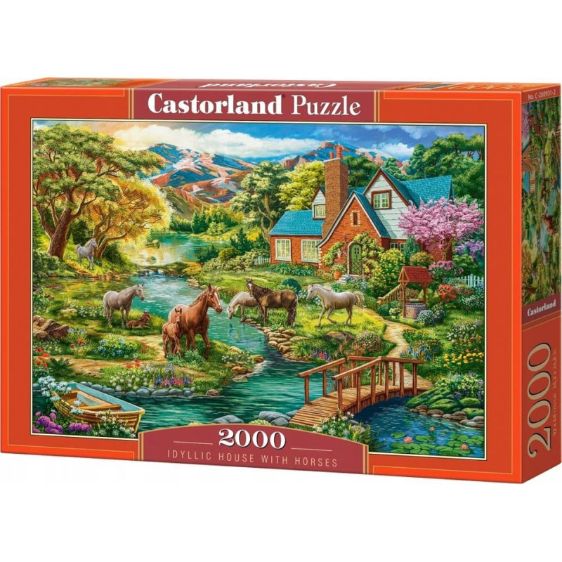 Castorland Puzzle 2000 Idyllic House with Horses CASTOR