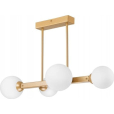 Lamkur Lampa wisząca Lamkur Lamkur Astro 45092 lampa wisząca zwis modernistyczna ball kule szklane klosze 4x5W G9 biała/złota