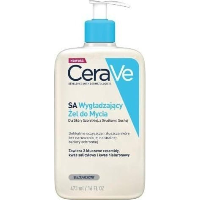 Cerave Cerave SA, Żel wygładzający do mycia, 473ml - Długi termin ważności!