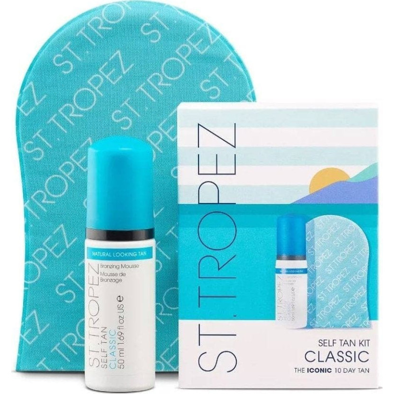 St.tropez St. Tropez Self Tan Classic zestaw samoopalająca ultra nawilżająca pianka 50ml + rękawica