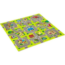 Springos MD02 MATA DZIECIĘCA PUZZLE CARS 9 ELEMENTÓW 90x90CM NILS FUN