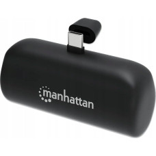 Manhattan Powerbank Manhattan MANHATTAN Powerbank 5000 mAh USB Typ-C Stecker 10W schwarz